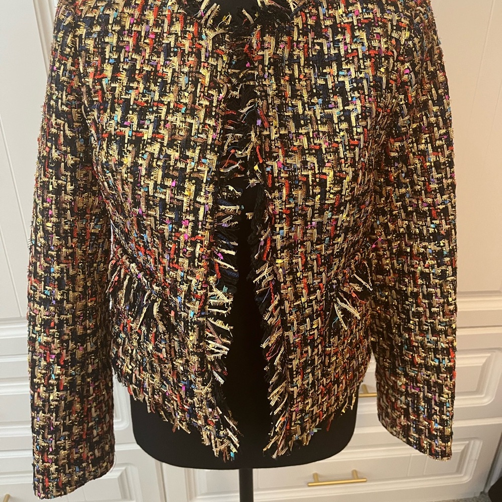 L'AGENCE Colorful Tweed Blazer